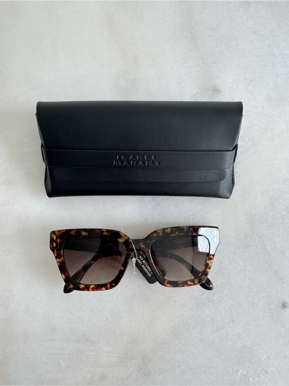 Isabel Marant Tortoiseshell Sunglasses with Gradient Lenses - Brown